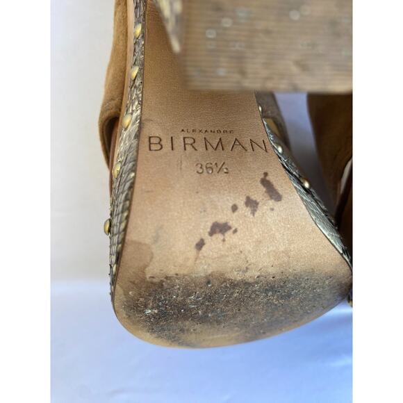 Alexandre Birman Suede & Snake Platform Sandals sz 36.5, US 6.5 - Picture 14 of 14